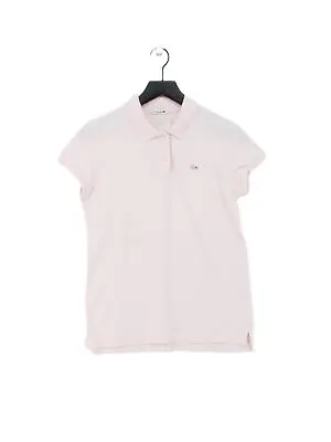 £22.10 • Buy Lacoste Women's Polo UK 12 Pink 100% Cotton Short Sleeve Collared Basic