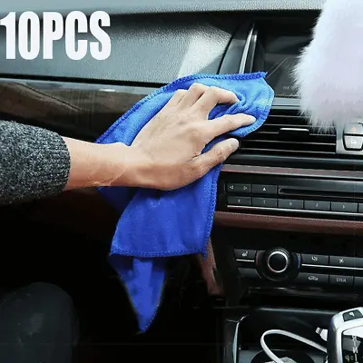 10Pc Microfiber Cleaning Cloth Towel Rag Car Polishing No Scratch Detailing Sof* • $8.09