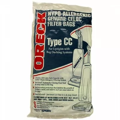 $14.40 • Buy NEW 8-pack ORECK CC CCPK8DW XL Celoc Filter Vacuum Bags - Ships Free!