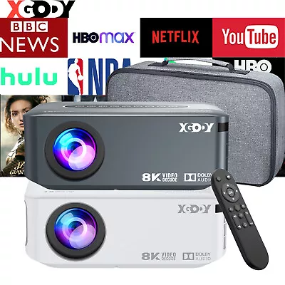 4K XGODY 12000 Lumen Projector Bluetooth Office Theater Movie WiFi HD Portable • $123.49