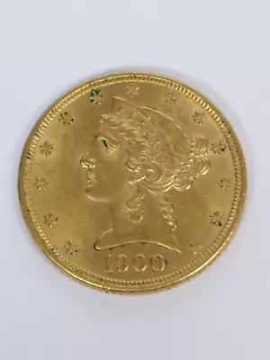 1900 Gold Liberty Half Eagle $5 Coin Rim Dings • $600