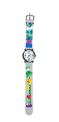 Kids Geneva Gray Multi Color Fish Turtle Aquatic Watch Water Resistant Japan • $5.94