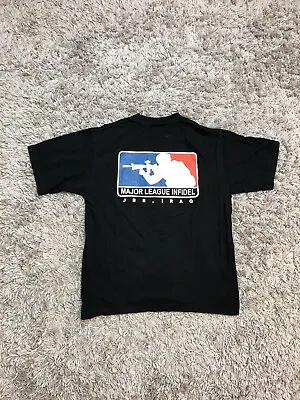 Major League Infidel T-Shirt Graphic T Shirt Iraq MLB Adult Veteran Sz. Medium  • $18.88