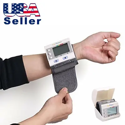$15.50 • Buy Automatic Wrist High Blood Pressure Monitor BP Cuff Machine Heart Rate Gauge Kit