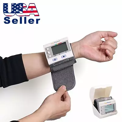 Automatic Wrist High Blood Pressure Monitor BP Cuff Machine Heart Rate Gauge Kit • $14.99