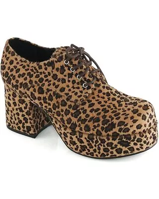 70s Leopard Pimp Platform Mens Shoes • $109.99