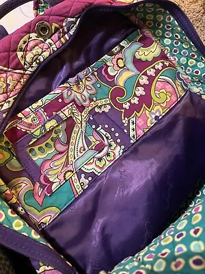 Vera Bradley Heather Purple Quilted Paisley Floral Backpack AS IS • $24