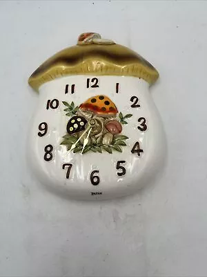 Vintage 1970’s Merry Mushroom Ceramic Clock Sears Roebuck Made In Japan • $95.99