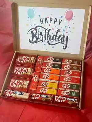 KitKat Chocolate Present Chocolate Hamper Sweet Box Personalised Gift Christmas • £5.95