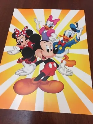  NOS Disney Mickey Minnie Mouse Donald Daisy Duck 18  By 24   Poster Vintage • $3.98