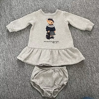 Baby Girl Dresses 0-3 Months Ralph Lauren Bear Matching Pants • £16.99