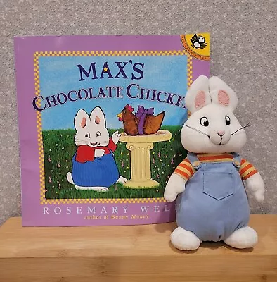 Max & Ruby Max's Chocolate Chicken Paperback Book & Ty Beanie Baby Plush Toy Set • $15.99