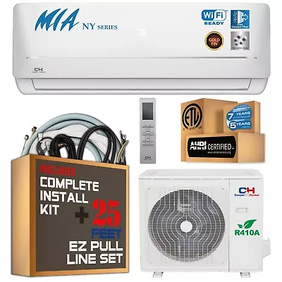 C&H MIA NY 12000 BTU 230 V Mini Split Air Conditioner Heat Pump 16.9 SEER • $182.50