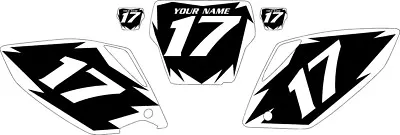 2007 HONDA CRF450 Custom Pre-Printed Black Backgrounds With White Shock Series • $38.99