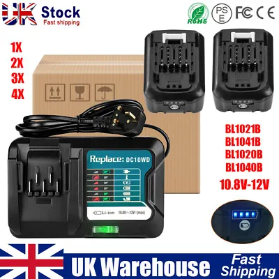 12V Makita BL1041B BL1021B Battery BL1050B BL1040B DF031D TD110D Charger DC10WD • £17.90