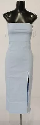 Vesper Womens ASOS Petite Spaghetti Strap Thigh Split Midi Dress DD7 Blue Size 6 • $22.99