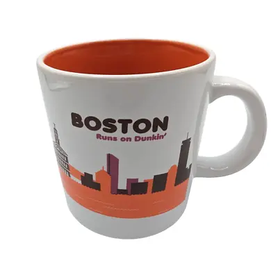 $13.99 • Buy Dunkin Donuts Coffee Tea Mug Boston Runs On Dunkin Skyline Beverage Gift