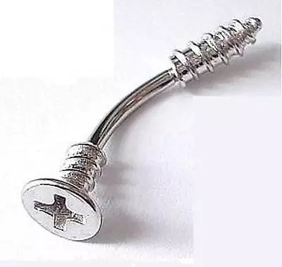 £3.99 • Buy Screw / Nail - Belly Bar - Steel - Choose Length: 6mm 8mm 10mm 12mm 14mm 16mm