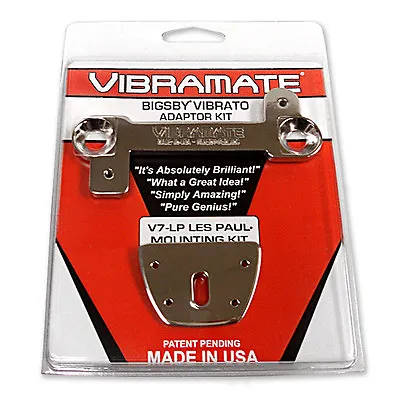 $48.99 • Buy NEW Vibramate V7 Nickel Les Paul Mounting Kit For Gibson, Bigsby B7 TP-3770-001
