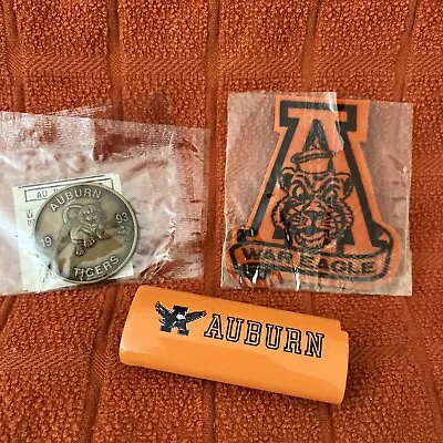 ❤️vtg ‘rare’ 3 Auburn University Memorabilia. 93’ Coin Sticker Lighter Case • $100