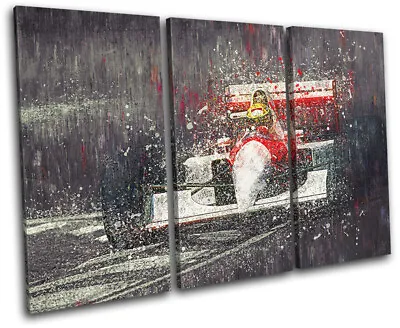 Abstract F1 Retro Formula One Sports TREBLE CANVAS WALL ART Picture Print • £34.99