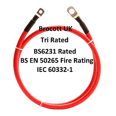 WELDING CABLE BATTERY LEAD 136AMP (25mm2) TRIRATED CABLE 150mm To 8mtr (RED) • £69.83