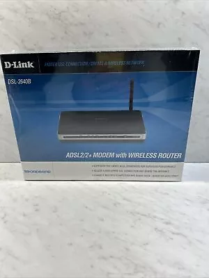 D-Link DSL-2640B 54 Mbps 4-Port 10/100 ADSL2/2+ Modem With Wireless Router • $60