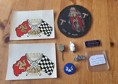 £23.77 • Buy Vintage Isle Of Man TT Joblot Cloth Badge Pin Badges Motorcycle Racing T Sheard