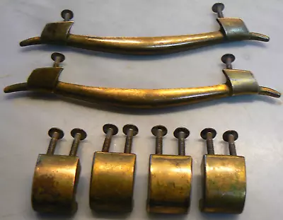 6 Keeler Brass Co Mid Century Modern Drawer Pulls Contemporary 2-#8303 4-#7888 • $27.50