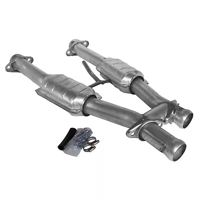 BBK For 79-93 Mustang 5.0 Short Mid H Pipe With Catalytic Converters 2-1/2 For • $599.99