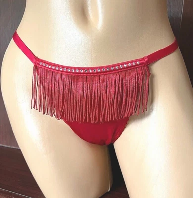 $9 • Buy NWT Victoria's Secret Playful Studded Fringe V-String Panty ~S,M,L