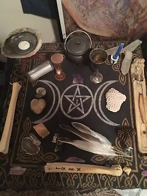 Alter Tarot Cloth Goddess Pentagram Witchcraft Spiritual Pagan Mat 18  24  36  • £6.99
