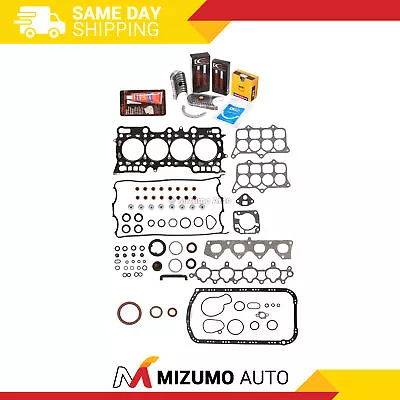 Full Gasket Set Bearings Rings Fit 93-96 Honda Prelude 2.2 H22A1 • $139.95