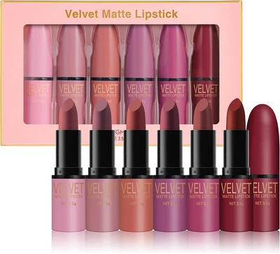 £11.80 • Buy 6 Colors Matte Lipstick Set Petansy Long Lasting Waterproof Velvet Lipstick Uk#1