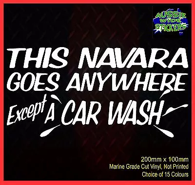 NAVARA D22 D40 4x4 Ute Canopy Funny Stickers CARWASH 200mm  • $6.90