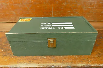 Vintage GI JOE Foot Locker 12  Action Soldier Wooden Storage Box Repair Needed • $24.95