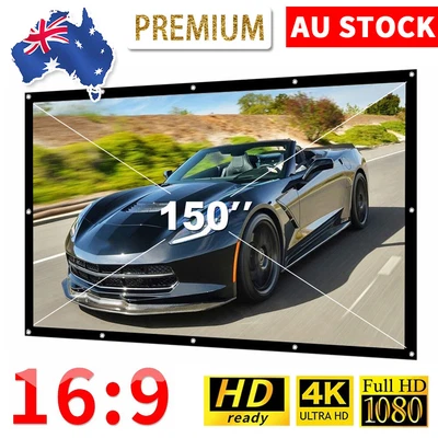 $23.95 • Buy 150  Foldable Projector Screen Outdoor 16:9 HD 3D Home Movie Cinema Theater OZ