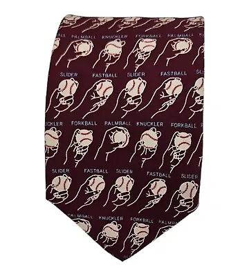 JOSH BACH Bordeaux Ball Sports Silk Tie USA 58 / 3.2  EC • $33.98