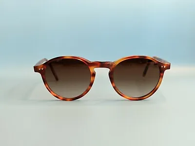 Vintage 60s Brown Acetate Sunglasses With Keyhole Bridge Handmade In France #57 • $50.95