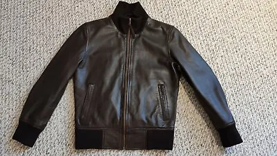 Men's Real Sheep Leather Bomber Jacket • $139.99