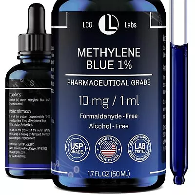 Methylene Blue Pharmaceutical Grade - USP 1% - Liquid Drops...  • $38.62