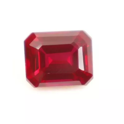 Natural Blood Red Ruby 6.90 Ct Emerald Cut GIE Certified Loose Gemstone 671 • $1.25