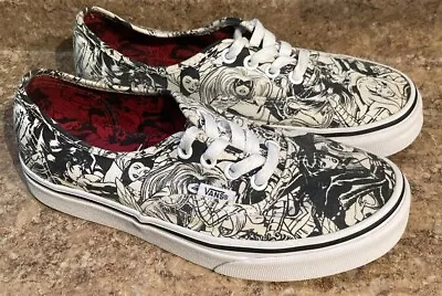 Vans Marvel Avengers Men Shoes Size 7 Women - 5.5 M Black White Comic Sneakers • $39