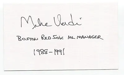 Mike Verdi Signed 3x5 Index Card Autograph Baseball MLB New York Yankees • $20