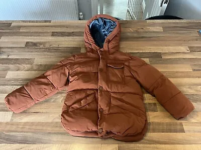 Boys Clothes  3-4 Years Zara Padded Coat Brown Outerwear Jacket • £5.50