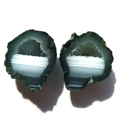 Tabasco Mexican Geode Polished Halves For Earrings Jewelry And Display  TEX693 • $16