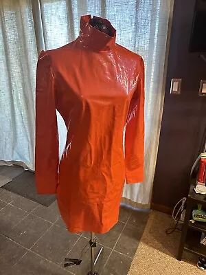 Red/ Orange PVC Dress  • $20