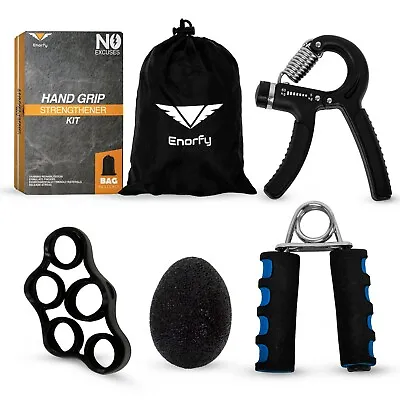$23.99 • Buy Enorfy Premium Adjustable Hand Grip Strengthener 4-in-1 Kit