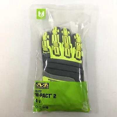 Mechanix Wear M-PACT 2 Black Neon High Visibility Motorcycle Work Gloves Size L • $49.99