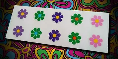  FLOWER POWER  Vintage-Style Slot Car Motor Stickers • 10-pack • Cukras • Mura • $5